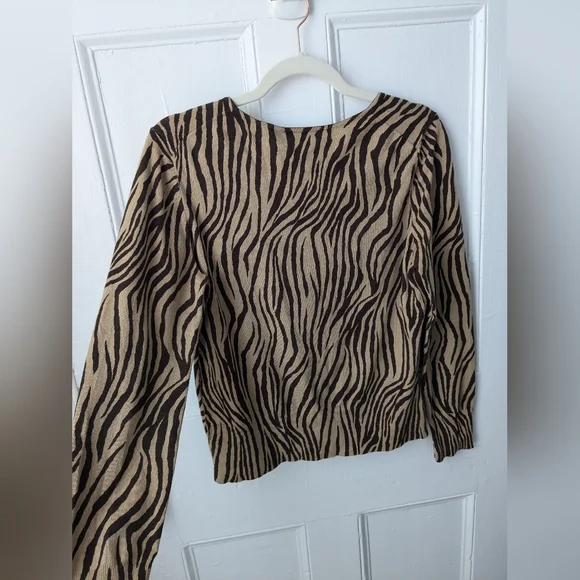 Talbots Animal Print Prima Cotton Sweater - Size M - Picture 7 of 7
